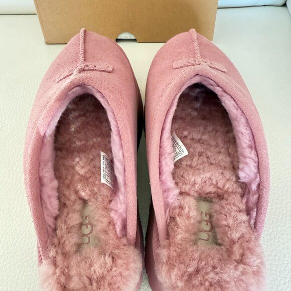 NIB UGGS AUSTRALIA UGG DISCOQUETTE SLIPPERS SIZE 7 DUSTY ORCHID PINK - Picture 7 of 10